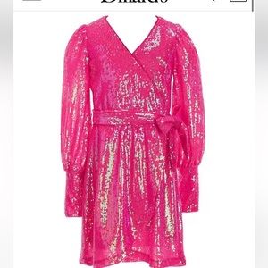 GB Hot Pink Sequin Sparkly Dress Short!! Size Small